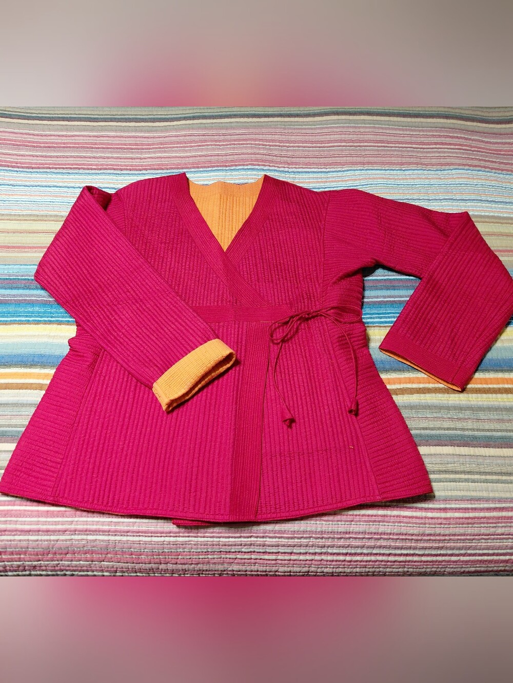Orange And Red Reversible Jacket